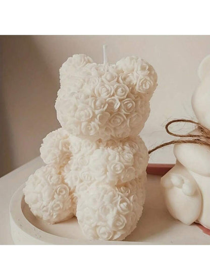 3D Rose Bear Candle & Gypsum Mold