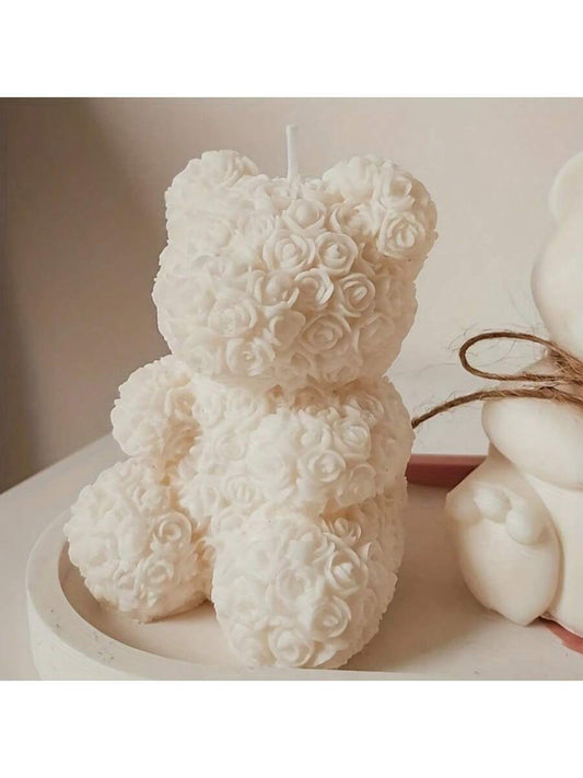3D Rose Bear Candle & Gypsum Mold