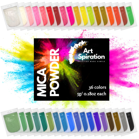 Mica Powder Essential Series, 36 colors Set (3g/ 0.03oz each)